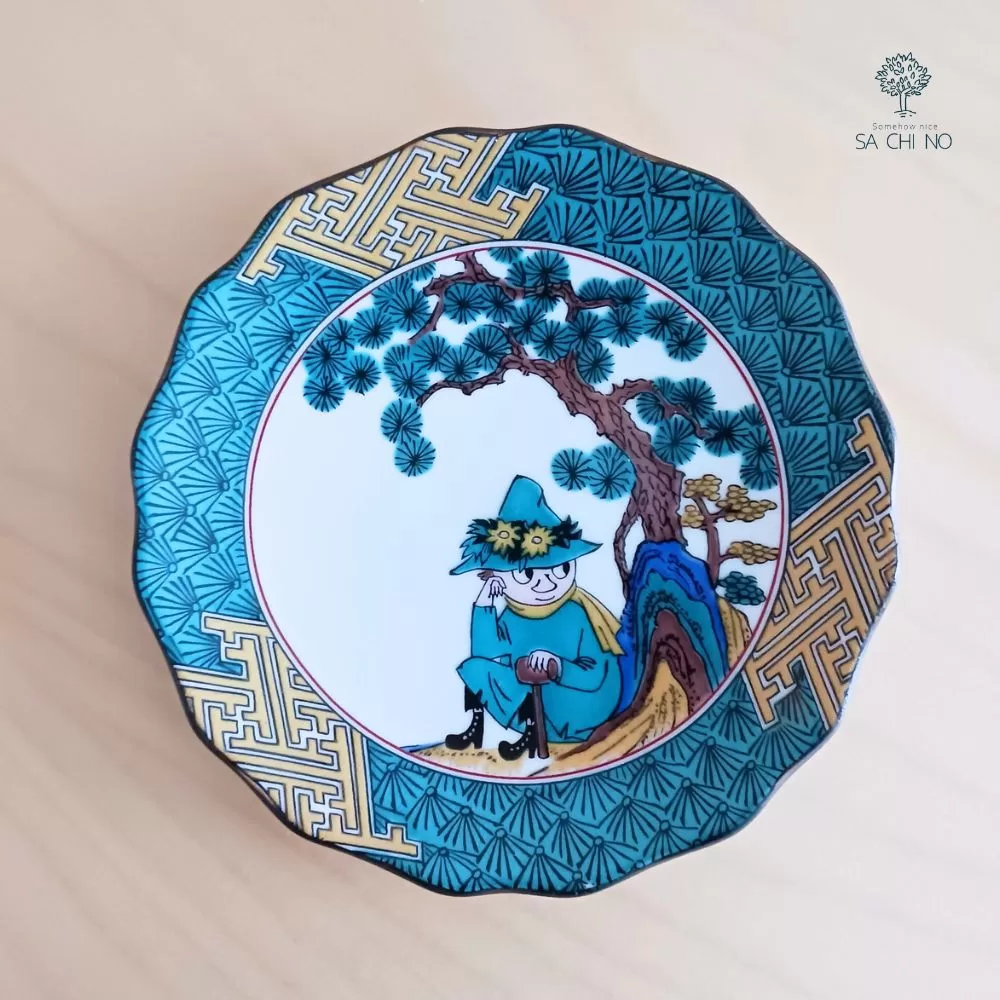 ムーミンの九谷焼皿、スナフキン