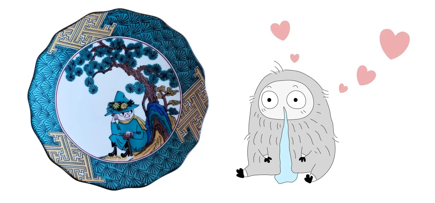 皿を見つめるオリキャラ