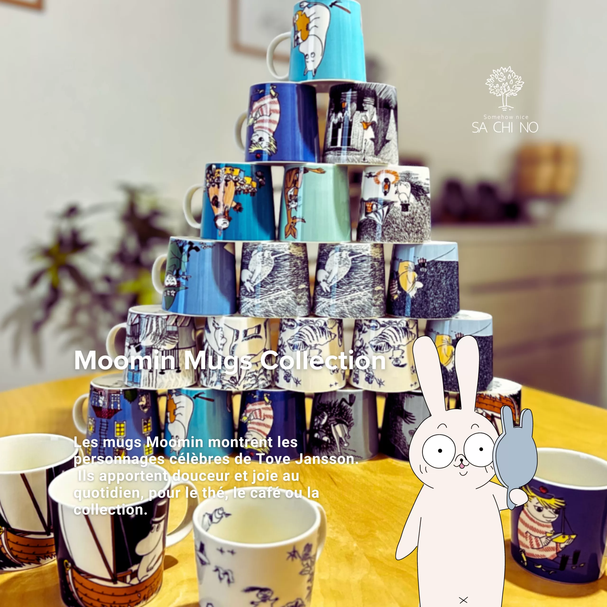 ムーミンマグカップのピラミッド